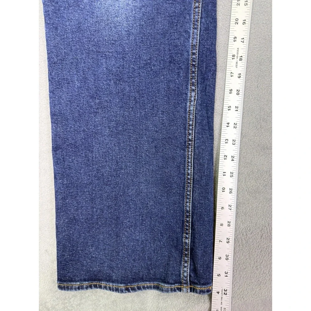 Old Navy Jeans Mens 42x32 Blue Bootcut Dark Wash Regular Fit Built In‎ Flex